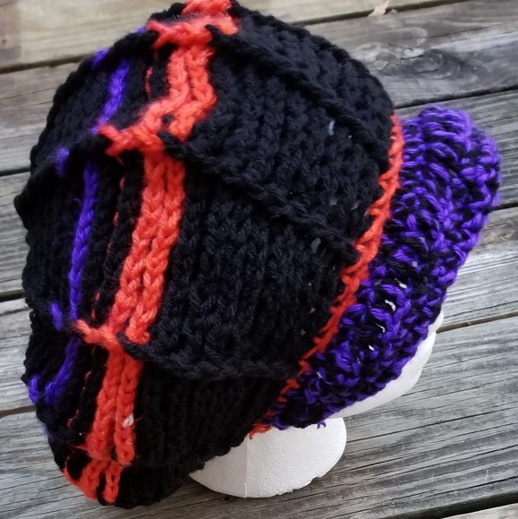 Crochet Funky Newsboy Hat Handmade - Picture 2 of 4